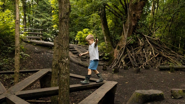 Natural play area Gawthorpe Hall